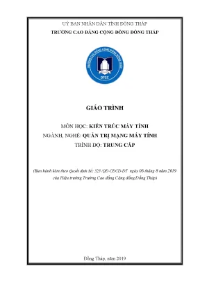 Giáo trình kiến trúc máy tính ngành quản trị mạng máy tính trung cấp