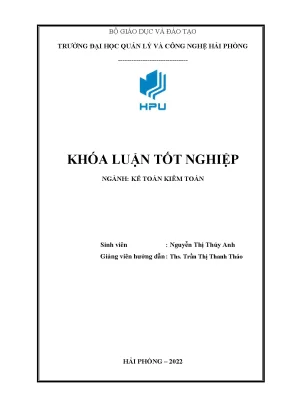 Khóa luận hoàn thiện công tác kế toán thanh toán với người mua người bán tại công ty tnhh sản xuất và dịch vụ thương mại tân vũ