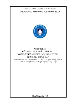Giáo trình khai thác internet ngành quản trị mạng máy tính trung cấp