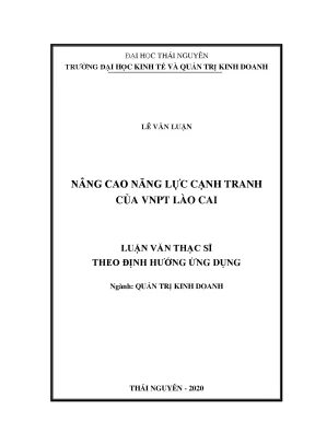 Luận văn thạc sĩ hay nâng cao năng lực cạnh tranh của vnpt lào cai