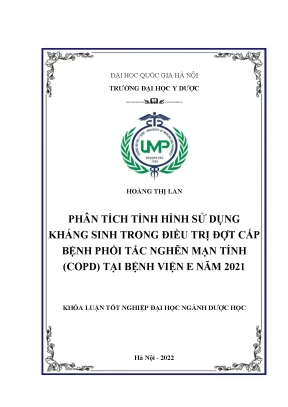 Khóa luận tốt nghiệp phân tích tình hình sử dụng kháng sinh trong điều trị đợt cấp bệnh phổi tắc nghẽn mạn tính copd tại bệnh viện e