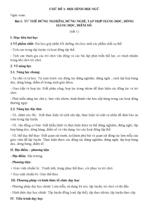 Giao an giao duc the chat lop 1 sach chan troi sang tao 1