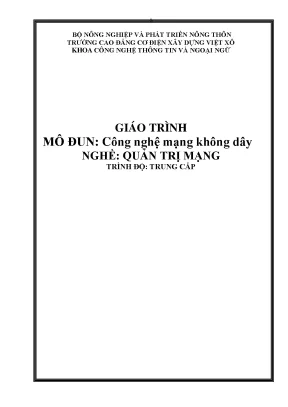 Giáo trình công nghệ mạng không dây nghề quản trị mạng trung cấp