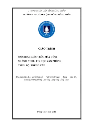 Giáo trình kiến trúc máy tính ngành tin học văn phòng trung cấp