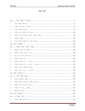 Bản thảo lập trình cơ bản với python
