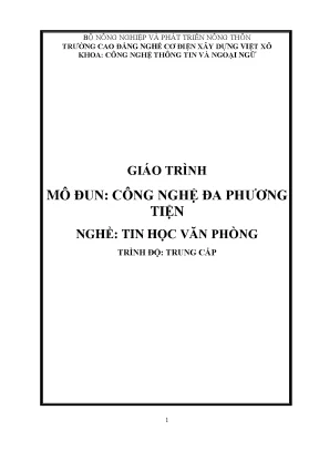 Giáo trình công nghệ đa phương tiện nghề tin học văn phòng trung cấp