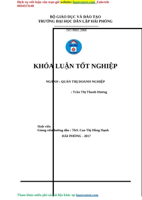 Một số biện pháp nhằm nâng cao hiệu quả sản xuất kinh doanh tại công ty tnhh thương mại liên thành khóa luận tốt nghiệp