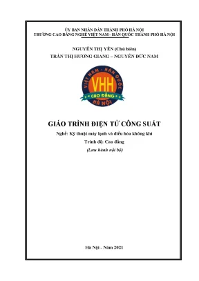 Giáo trình điện tử công suất nghề kỹ thuật máy lạnh và điều hòa không khí cao đẳng