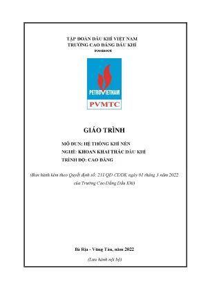 Giáo trình hệ thống khí nén nghề khoan khai thác dầu khí cao đẳng trường cao đẳng dầu khí
