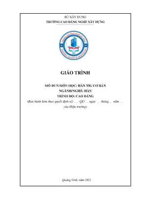 Giáo trình hàn tig cơ bản nghề hàn cao đẳng 2