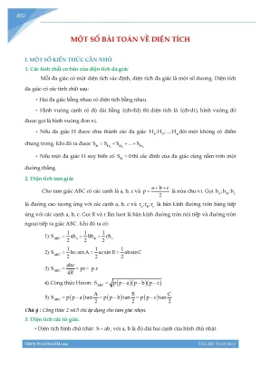 Một số bài toán về diện tích