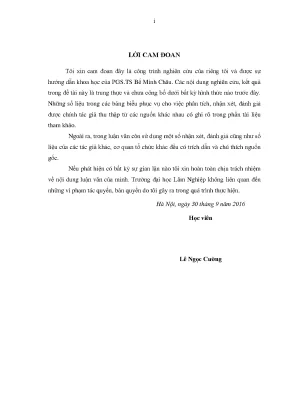 Luận văn thạc sĩ hay nghiên cứu đề xuất giải pháp nâng cao hiệu quả công tác quản lý bảo vệ rừng trên địa bàn huyện bố trạch tỉnh quảng bình