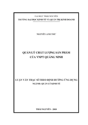 Luận văn thạc sĩ hay quản lý chất lượng sản phẩm của vnpt quảng ninh
