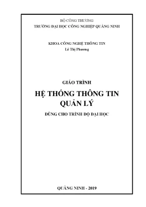 Giáo trình hệ thống thông tin quản lý