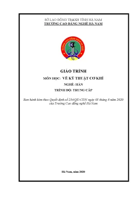 Giáo trình môn học vẽ kỹ thuật cơ khí nghề hàn trình độ trung cấp