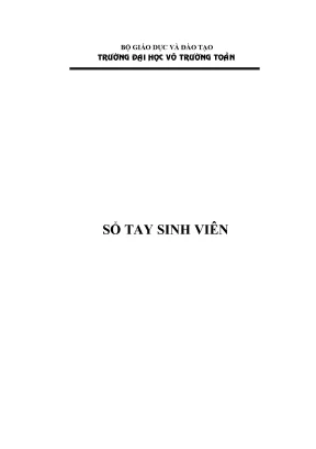 Trường đại học võ trường toản sổ tay sinh viên