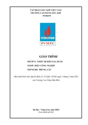 Giáo trình thiết bị điện gia dụng nghề điện công nghiệp trung cấp trường cao đẳng dầu khí
