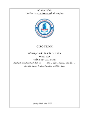 Giáo trình gá lắp kết cấu hàn nghề hàn cao đẳng 2