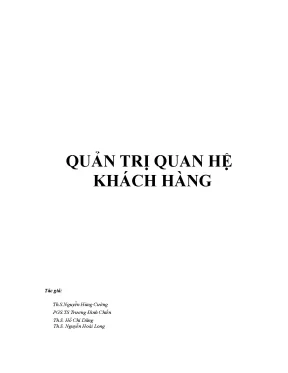 Quản trị quan hệ khách hàng chuyên nghiệp 1