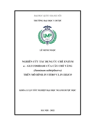 Khóa luận tốt nghiệp nghiên cứu tác dụng ức chế enzym αglucosidase của cây chè vằng jasminum subtriplinerve trên mô hình in vitro và in silico