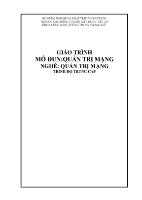 Giáo trình quản trị mạng nghề quản trị mạng trung cấp