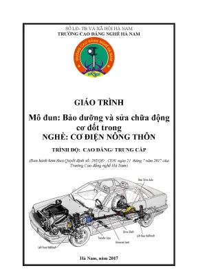 Giáo trình mô đun bảo dƣỡng và sửa chữa động cơ đốt trong nghề cơ điện nông thôn