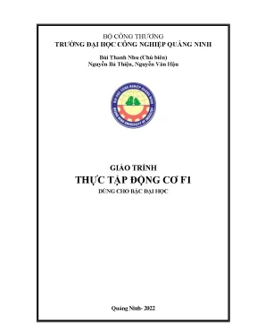 Giáo trình thực tập động cơ f1