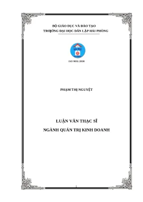 Luận văn thạc sĩ một số biện pháp nâng cao chất lƣợng đào tạo nghề tại trƣờng cao đẳng nghề công nghiệp hải phòng