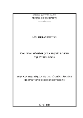 Luận văn thạc sĩ hay ứng dụng mô hình quản trị rủi ro erm tại pvi holdings
