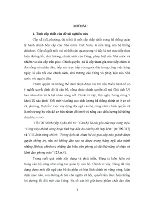 Luận văn năng lực của chủ tịch uỷ ban nhân dân xã thị xã phước long tỉnh bình phước