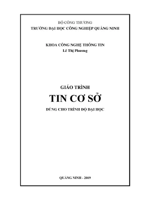 Giáo trình tin cơ sở
