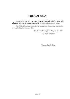 Luận văn thạc sĩ cải thiện phân bố công suất tối ưu có xét đén điều kiện an ninh hệ thống bằng tcsc