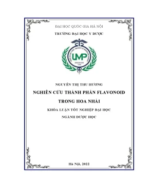 Khóa luận tốt nghiệp nghiên cứu thành phần flavonoid trong hoa nhài