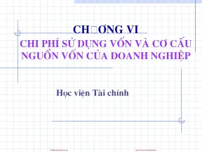 Tai chinh doanh nghiep chuong 6 chi phi su dung von va co cau nguon von cua doanh nghiep cuuduongthancong com