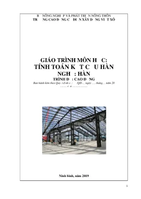 Giáo trình tính toán kết cấu hàn nghề hàn cao đẳng 2
