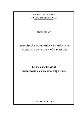 Luận văn thạc sĩ hay thi pháp xây dựng nhân vật phản diện trong một số truyện nôm bình dân