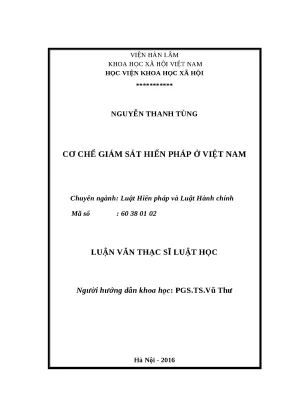 Luận văn cơ chế giám sát hiến pháp