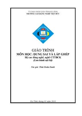 Giáo trình dung sai và lắp ghép