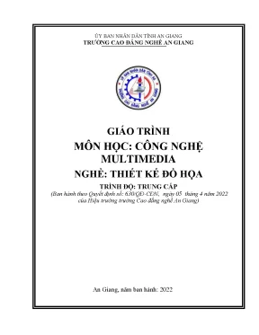 Giáo trình công nghệ multimedia nghề thiết kế đồ họa trình độ trung cấp
