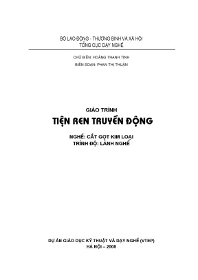 Giáo trình tiện ren truyền động nghề cắt gọt kim loại cao đẳng