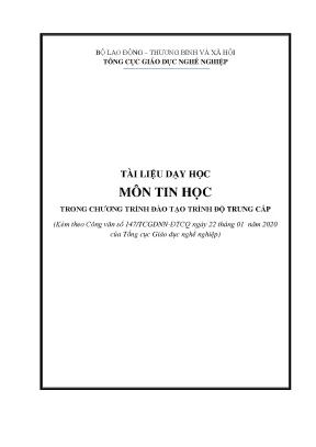 Tài liệu dạy học môn tin học trình độ trung cấp