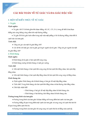 Các bài toán về tứ giác và đa giác đặc sắc
