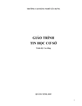 Giáo trình tin học cơ sở trình độ cao đẳng