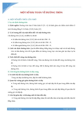 Một số bài toán về đường tròn