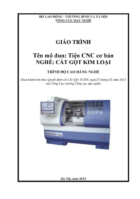 Giáo trình tiện cnc cơ bản nghề cắt gọt kim loại cao đẳng