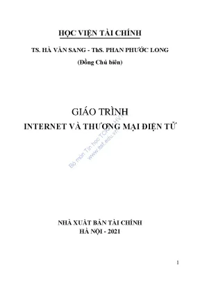 Giáo trình internet và thương mại điện tử phần 1 ts hà văn sang ths phan phước long