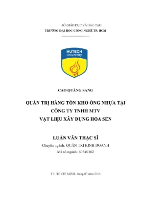 Luận văn thạc sĩ hay quản trị hàng tồn kho ống nhựa tại công ty tnhh mtv vật liệu xây dựng hoa sen