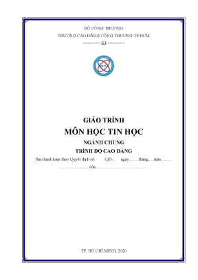 Giáo trình tin học trường cđ công thương tp hcm