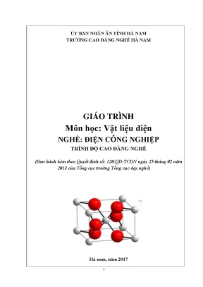 Giáo trình môn học vật liệu điện nghề điện công nghiệp trình độ cao đẳng nghề