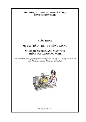 Giáo trình bảo trì hệ thống mạng nghề quản trị mạng máy tính cao đẳng nghề